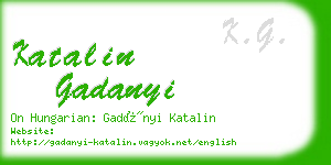 katalin gadanyi business card